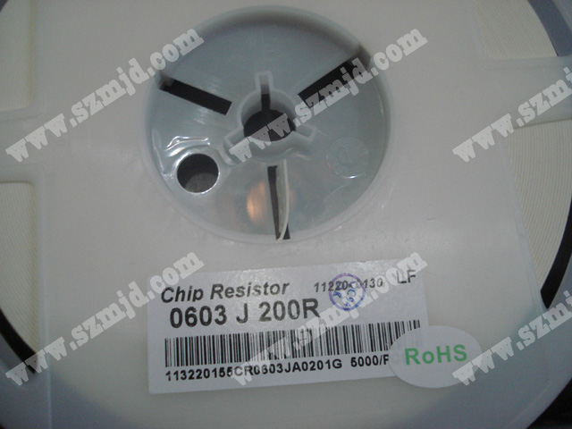 芯片电阻 Chip resistor  0603 J 200R